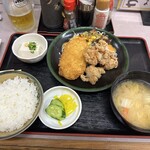 すたぁーと - とり唐揚とコロッケの定食
