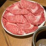 木曽路 - 和牛霜降り肉。上しゃぶしゃぶ(5170円)