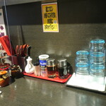 麺酒房 龍安 - 卓上の様子