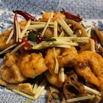 中国料理 旬輝 - ホタテとエビの香港XO醤炒め