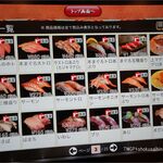 廻る富山湾 すし玉 - メニュー,2023年7月時点,すし玉富山駅店(JR富山駅)TMGP撮影