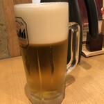 Torikai Souhonke - 生ビール中（スーパードライ）：７００円