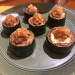 ワイン＋つまみ Nomka - ズッキーニのソテー干しエビソース