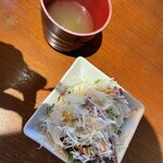 KUBOTA食堂 - セットのサラダとスープ