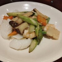 萬珍樓 本店 - 海老とイカの香り炒め（小）