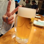 ＫＡＤＯＨＡＣＨＩ - 生ビールは580円×2でかんぱ～いの前にピース