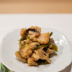 うを徳 - 2023.8 大分産鱧（はも）・万願寺とうがらし・ハナビラタケの薄有馬煮