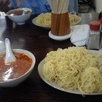おこのみラーメン - ひき肉からしつけ麺大盛り