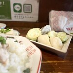 PAIRON - 四大餃子定食(鶏肉飯セット)ライス大盛り