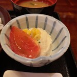 Niyu To Kiyoshouya - 温泉卵がダメなので、ポテトサラダに変更してもらいました。