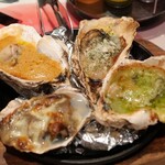 Oyster Bar ジャックポット - 焼き牡蠣 ウニバター、アンチョビバター、ガーリックバター、カニ味噌焼き