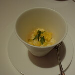 リストランテ カノフィーロ - とうもろこしとリコッタチーズのムース　ウニのソース
