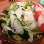 じゅうべえ - サラダゎ豆腐サラダとシーフドサラダがあるけど、頼んだのは豆腐サラダの豆腐抜きだよ！