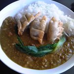 カレー屋 香助 - 揚げぎょざカレー アップ♪w