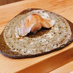 天ぷら たけうち - のどぐろの昆布締めとヤリイカの糸切り