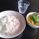 カレー屋 香助 - えびみそクリームスープカレー セット全景