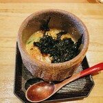 天ぷら たけうち - 天草海苔と毛ガニの茶碗蒸し