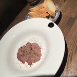 Village - レバーペースト的に食べる。バルサミコソースをちょっとつけて♪うんまぁあ！