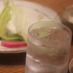 Yakitori Ichiriki - 麦焼酎の水割り