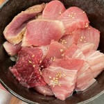 市場めし とくだ屋 - 【2023/8】まぐろ希少部位丼(具材展開)