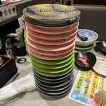 根室花まる - 果たしていくらでしょうか？何もプレゼントありませんが・・・。高級回転寿司でこんなに食べる人はいないと思います。（笑）