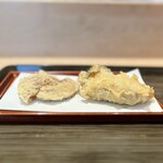てんぷら 近藤 - ☆椎茸（岩手）、かき（富山）