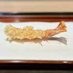 てんぷら 近藤 - ☆車海老の一つ目