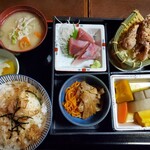 Shouya - 松花堂弁当、味噌汁を豚汁に変更。