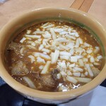 うどん山川 - カレーうどん大盛り、かす、チーズトッピング