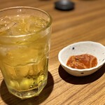 Yakichi - 緑茶ハイ・お通し