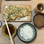 天ぷら 住友 - かき揚げ定食（1100円）