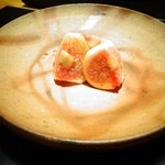 御料理 光安 - 島根産いちじく、ごまだれ