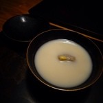 御料理 光安 - そばがきの白味噌仕立て