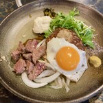 ステーキハウス亜伊由 - ハンバーグと熟成肉100gステーキコンビセット