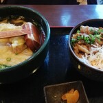 関西うどん こんぴら - きつねうどん　生姜焼丼