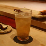 鮨 しみづ - 梅酒ソーダ割り
