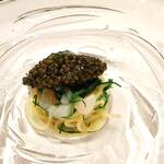 Stanza della SINCERITA - おかひじきと帆立 キャビア カッペリーニ