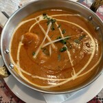 New Shanti - 海老カレーはバターチキンに近いかなり甘めの仕上がり