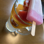 ハムカツ トモちゃん - フルーツポンチはアイス付き