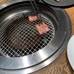 焼肉ハウス大将軍 - ローリングネギタン塩 スタッフさん焼いてくれた