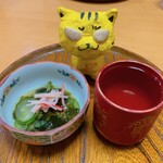 お食事処 飛彈 - 早瀬浦100ml＆お通し