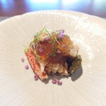 私房菜 きた川 - 伊勢志摩産の蒸し鮑と花咲ガニの冷菜