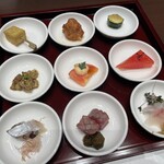 ryugon - 雪国とせ（枝豆フリット、とう豆煮、他）