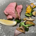 ryugon - にいがた和牛のたたき　夏野菜添え