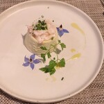 ラ ランテルナ ディ ジェノバ - 乾燥そら豆のムース カニ添え