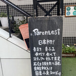 ピッツェリア パーレンテッシ - 看板