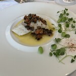 レストラン ルミエール - メイン料理　鱸の蒸し焼き