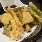 完全個室とかに料理 大門浜松町邸 - ずわい蟹と季節野菜の天ぷら