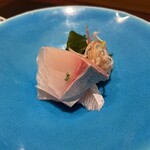 Sushi Issei - カンパチ。茗荷が合います。