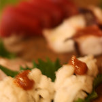 鱧を混ぜてもらって刺身盛り合わせ